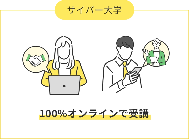 サイバー大学：100%オンライン受講
